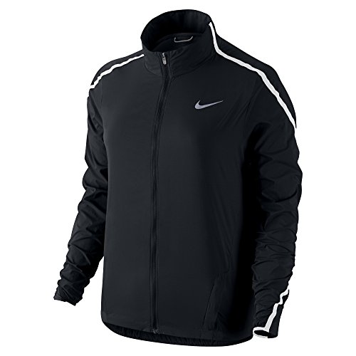 Nike Damen Jacke Impossibly Light, Black/White/Reflective Silver, M,...