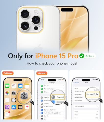 Image of FNTCASE for iPhone 15 Pro Case: [Compatible with Magsafe] [Screen Protector] Anti Yellowing Transparent Clear Magnetic Phone Cover - Military Grade Shockproof Drop Proof Protective Cases - Clear