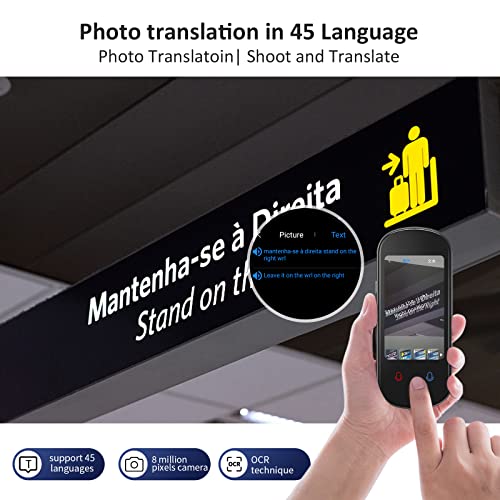 Language Translator Device, Two Way Real-Time Voice Translation, Support 137 Languages, Accurate Offline&Recording&Photo Instant Translation With 3” Hd Inch Touch Screen For Learning Travel Business #TOP4