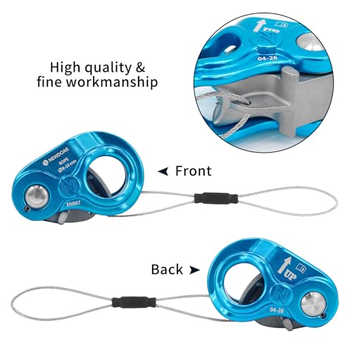 Image of NewDoar Rope Ascender Lightweight Rope Clamp Ascender Riser Adjuster Fits 8-13mm Rope Self-Locking Grip for Rock Climbing,Hunting,Protection Rescue,Rappelling,Arborist,Gear Equipment