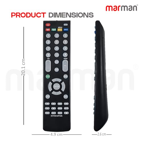 Image of marman Compatible with Smart Tv Remote Control No Voice Command Without Google Assistant Suitable for LED LCD UHD Television - Match The Keys Exactly with Existing Model