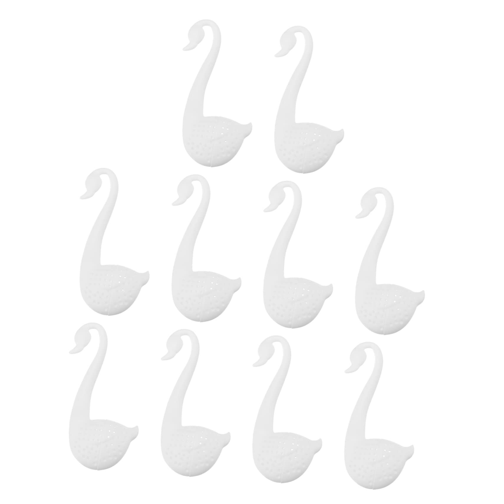 HOLIDYOYO 10pcs Reusable Tea- Swan-shaped Strainers for Loose Leaf Tea Dishwasher Safe - Infusion Accessories for Housewarming and