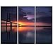 Produktbild Designart MT10697-3P Vasco Da Gama Portugal Sea Pier and Bridge Metal Wall Art (3 Piece), 36x28-3 Panels