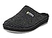 Produktbild SCHAWOS Filz Hausschuh für Herren, Qualitäts-Pantoffel, Made in Germany, mit anatomisch geformtem Fußbett und aktiver Fersendämpfung, Modell: Pantoffel ungefüttert (Dunkelgrau, 45 EU, Numeric_45)