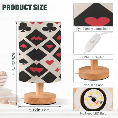 Lámpara de mesa con diseño rojo y negro miniatura 3