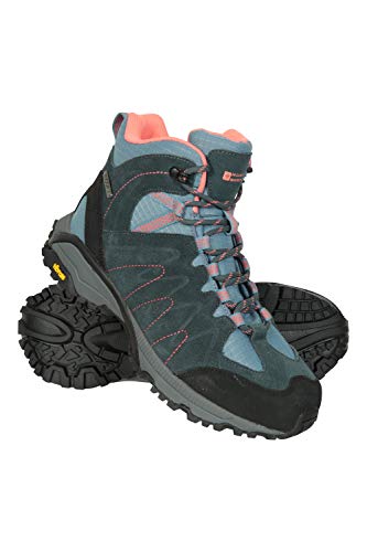 Mountain Warehouse Womens Waterproof Boots - Ladies Hiking Footwear Blue Womens Shoe Size