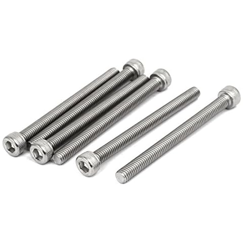 Uxcell M6 x 70mm Thread 304 Stainless Steel Hex Socket Head Cap Screw Bolt DIN912 6pcs Cover