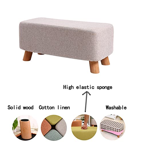 Tabouret à Chaussures en Lin et Hêtre Massif Finition Premium - 6
