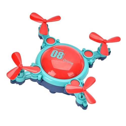 Image of DZLING Inertial Drone-shaped Stunt Car Toy - Friction Mini Flying Stunt Plane Toy for Kids, Wind Powered DroneToy, Durable Plastic, Indoor Fun Drone for Boys & Girls