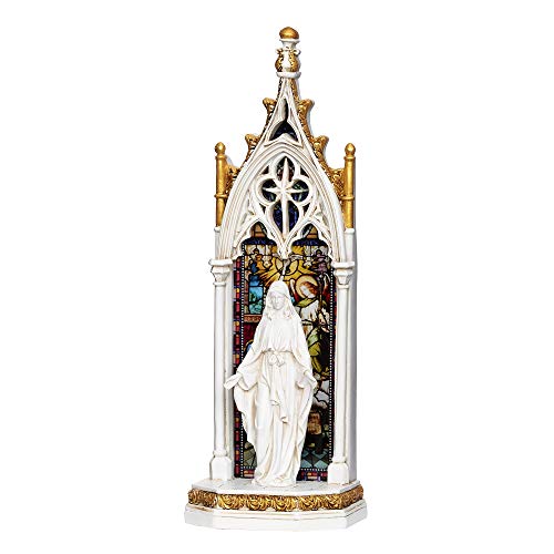 Joseph's Studio by Roman - Our Lady of Grace Arch Window LED Figur, Renaissance Collection, 29,8 cm H, Harz und Stein, religiöses Geschenk, Dekoration, batteriebetrieben Cover