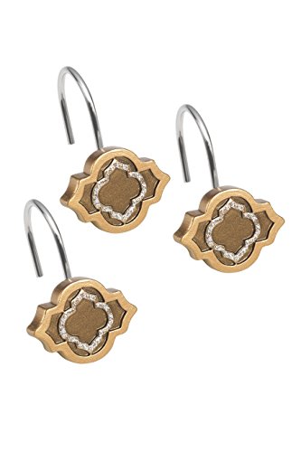 Popular Bath Shower Curtain Hooks, Spindle Collection, Gold