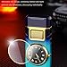 Windproof Butane Lighter, Soft Flame + Jet Blue Flame + Clock, Visible Air Window, Flame Adjustment, Circulating Inflation, Gift(Blue Pink)