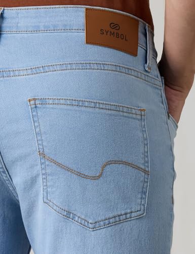 Image of Amazon Brand - Symbol Men Cotton Rich Stretchable Slim Fit Jeans | Casual Denim | Available in Plus Sizes