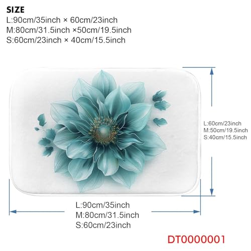 Tapis de bain en mousse à mémoire de forme design fleur 3D - 4