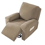 NORTHERN BROTHERS Oversized Recliner Cover - Reclining Chair Covers Velvet Sofa Slipcovers for Recliner Couch 4 Pieces Lazy Boy Recliner Covers with Elastic Straps, Khaki -  Northern Brothers Ltd.