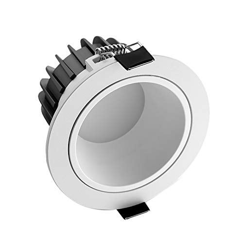 Giwnhvx Foco empotrable LED de 12 W Foco de techo de 3000 K Foco empotrable moderno impermeable para cocina, salón o baño