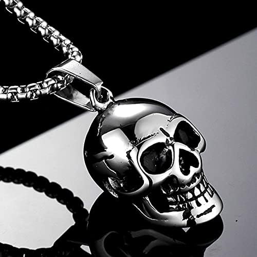 ShiQiao Spl Skull Pendant Necklace Gothic Halloween Accessories for Women Men Punk Accessories for Boys Christmas Birthday Gifts for Boys
