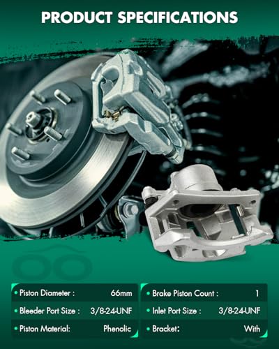 Image of SCITOO Front Right Brake Caliper With Bracket 18B4844 Compatible For Jeep Liberty 2002-2007
