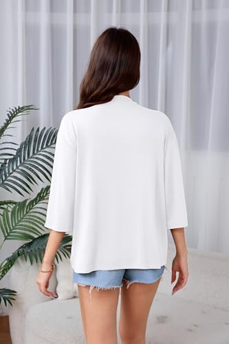 Cardigan Sweaters for Women Soft Open Front Cardigans Casual Lightweight 3/4 Bell Sleeve Cover Ups2