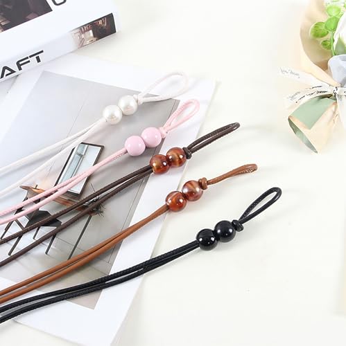 Womens Faux PU Leather Bead Rope Skinny Tie Belts for Skirt Dresses Jeans Pants Thin Dress Waist Belt3