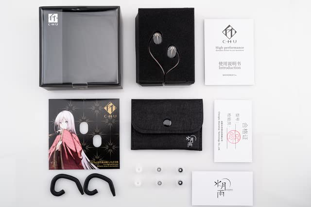 AE-Smart - MoonDrop CHU Earphone 10mm High-Performance Dynamic IEMs Wired Earbuds Headset HIFI In Ear Mопitоr Moondrop chu Aria Snow KATO (Black with mic)