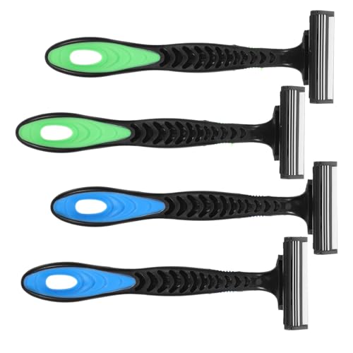 OSALADI Maquinilla de Afeitar para Hombres Portátil de 3 Capas, Afeitadora Corporal y Facial para Piel Sensible, sin Necesidad de Batería, Adecuado para Viajes y Cuidado Personal