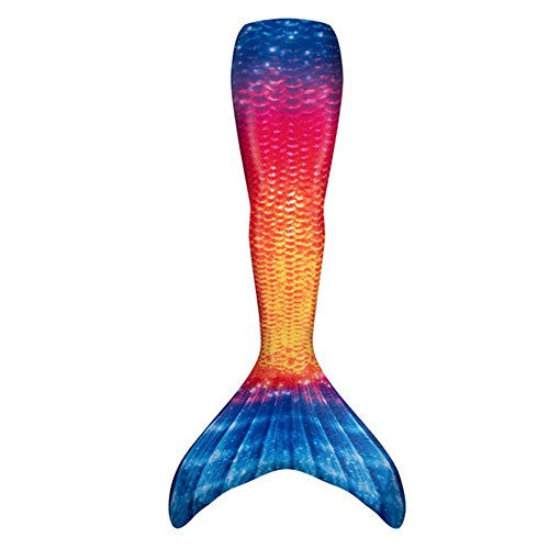 Gold Treasure Cola de Sirena Ropa de baño niñas, niños, Adultos Princesa Traje de Cosplay - La Mejor opción para Nadar - No Monoaleta - tamaño Adulto S