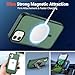 SUPFINE Magnetic for iPhone 12 Mini Case & iPhone 13 Mini Case (Compatible with MagSafe) (Military Grade Drop Protection) Slim Translucent Matte Shockproof Phone Cover,Forest Green