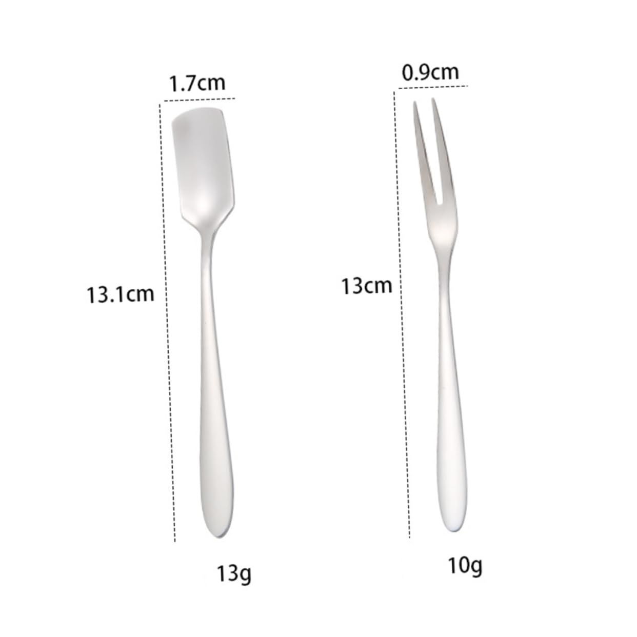 PRETYZOOM Long Spatula Spoon Square Tip Stainless Steel Mixers for Lemonade Iced Tea Coffee Ice Cream Silver