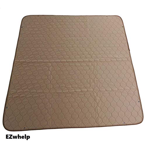EZwhelp 41"x41" (with Grommets for Use with Bungees) Machine Washable, Reusable Pee Pad/Quilted
