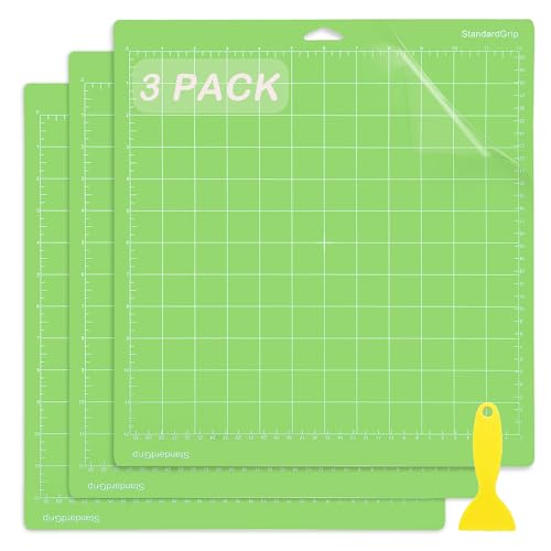 THANMAO Standard Grip Cutting Mat 3 Pack 12x12 Standard Grip Cutting Mats for Cricut Maker 3//Explore 3/Air 2/Air/OneReplacement Accessories Card for HTV/Cardstock/Paper/Adhesive Vinyl