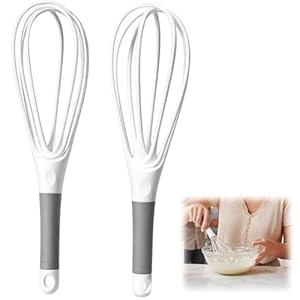 2pcs Small Whisk, 2 in 1 Egg Whisk, Compact Mixing Tools for Baking and Cooking, Suitable for Baking Preparations and Daily Cooking Requirements(11.4 X 3 inch)