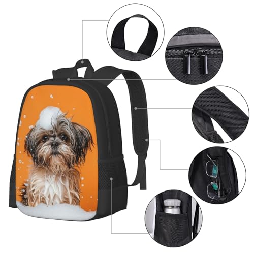 Compact Unisex 17 Inch Backpack Dog Bathing Bubble Streamlined Design for Urban Mobility Quick Trips & Daily Tasks4