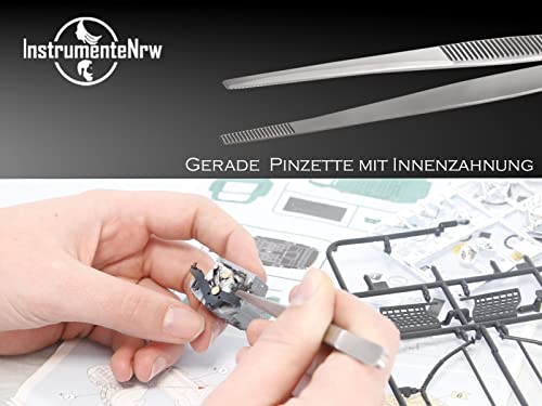 Gerade Pinzette 12,5 cm mit Innenzahnung aus rostfreiem Edelstahl - Image 3