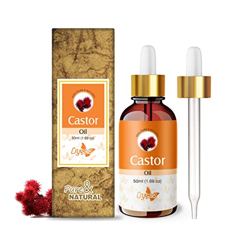 Image of Crysalis Castor Oil 50 ml (1.69 fl oz) - Thick Versatile Carrier Oil for Skincare, Haircare, DIY Formulations, Soaps & Cream Blends