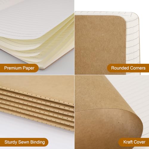 Cuadernos A4 Hojas Rayados JIANTA pack de 6 libretas de 60 páginas 4
