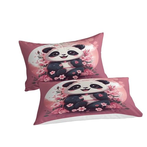 Parure de lit panda sakura pour une chambre zen et cocooning