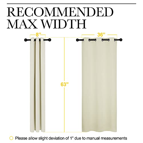 NICETOWN Kitchen Curtains for Decoration, Thermal Insulated Grommet Room Darkening Draperies/Panels for Laundry (Beige, 2 Panels, W42 x L63 inches) by NICETOWN - Image 6