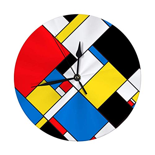 Moderne Wanduhr Bunte und helle dekorative runde stille Uhr