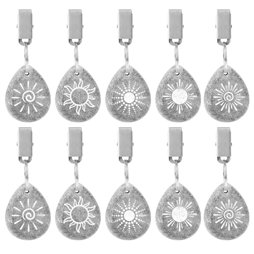 10 Stück Tischdeckenbeschwerer Tischdecken Gewichte Tischdecke Fixierung windfest für Outdoor Picknick Hochzeit robust Tischdeckenhalter Tischgewichte Beschwerer für Sicheren Halt bei Starkem Wind