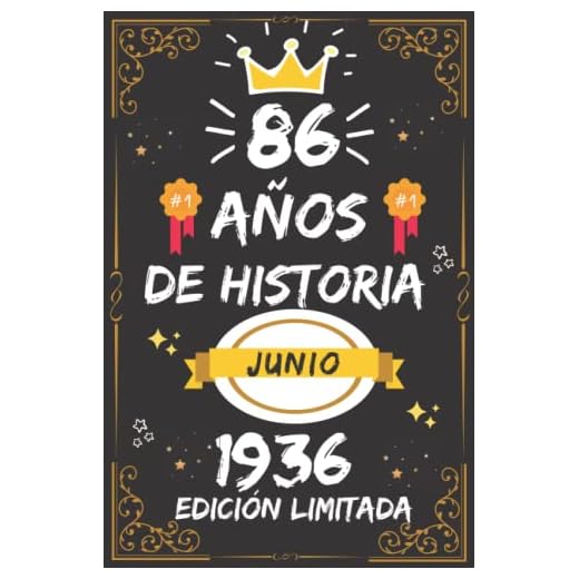 CUADERNO, 86 AÑOS DE HISTORIA JUNIO 1936 EDICIÓN LIMITADA: Regalo de 86 cumpleaños para mujeres y hombres, ideas de 86 cumpleaños... un cumpleaños... ... regalo de 86 cumpleaños para él/ella.