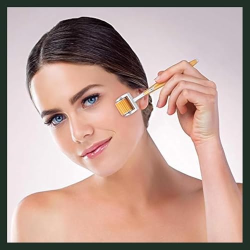 Image of Professional Gold Plated 192 Needles Titanium Alloy Derma Roller, Gold, 0.5mm