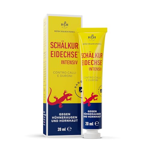 Eidechse Schälkur intensiv | Hornhautentferner Creme mit Salicylsäure | gegen Hühneraugen Hornhaut & Schwielen | Hornhaut entfernen Fuß Hühneraugen Entferner | Rösch und Handel