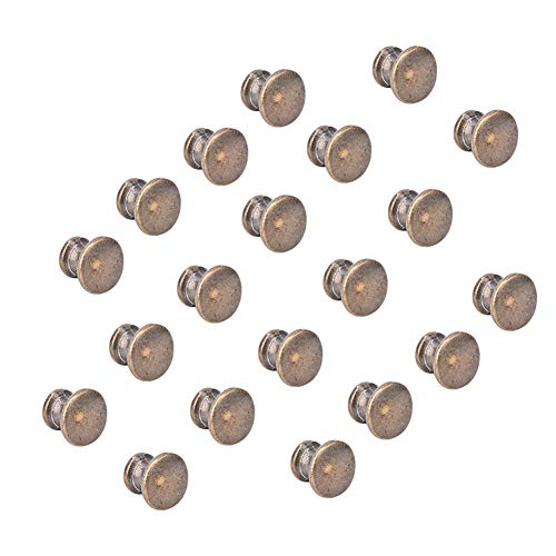 Small Jewelry Box Knobs, 20 Set Retro Style Cabinet Knob, Round Cabinet Knobs Mushroom Shape Pull Handle with Screws for Cupboard Drawer Jewelry Boxes Furniture Wardrobe Diameter Family - Image 3