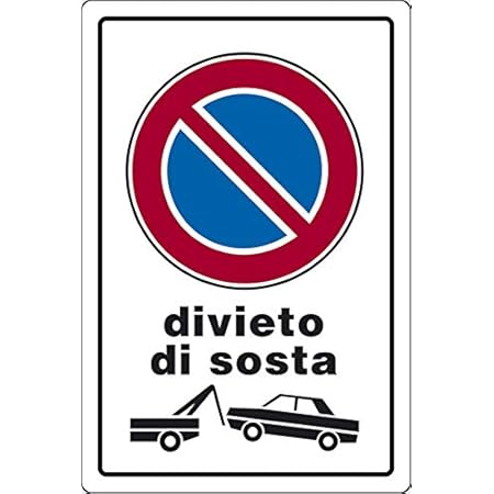 Cartello 3M divieto di sosta parcheggio privato 30 x 20 cm