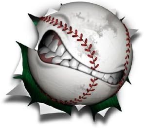 12" mean baseball Wall Graphic Decal Game Room Decor Sticker Window Art Cling NEW !!