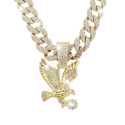 TSANLY Flying Eagle Ice Out Chain