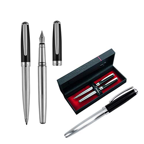 Stylo et stylo-plume chrome-noir Pierre Cardin Christophe par Schmalz Original