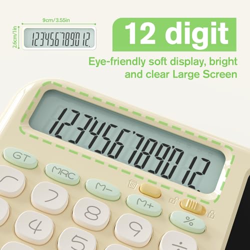 ROATEE Taschenrechner Kinder Nicht programmierbarer Schule große Tasten taschenrechner groß grüner Basisrechner für Schüler