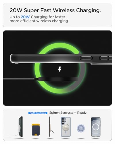 Image of Spigen for Galaxy S26 Plus Case, Ultra Hybrid MagFit [Anti-Yellowing] [Compatible with MagSafe] [Fast Wireless Charging] - Zero One White